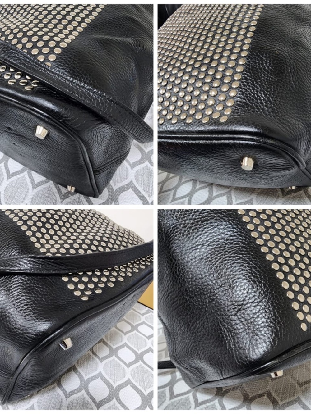 Authentic Burberry Studded Susanna Shoulder Bag Black - Picture 9 of 12